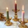 custom colored Amber Glass Candlesticks glass holder